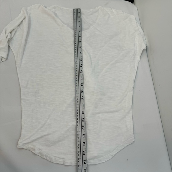 Sandro Womens  Ruffle Short Sleeve Top Tee Shirt White Size 1 - Picture 8 of 10